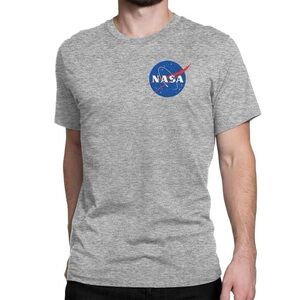 NASA T-Shirt 100% Cotton Comfy Tee on Gray Space Astronaut Unisex Brand New